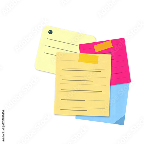 Obraz na płótnie Colorful sticky notes on a desk