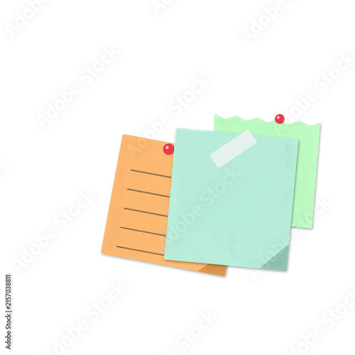 Flat design sticky notes with calendar icon