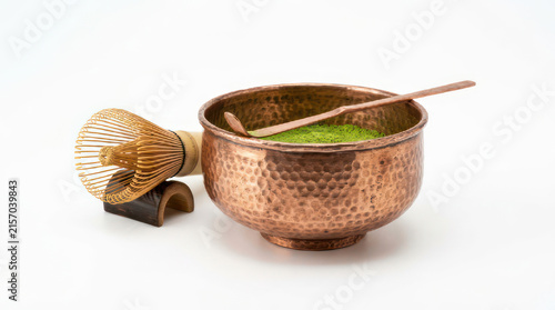 Traditional Japanese Matcha Tea Ceremony Preparation.