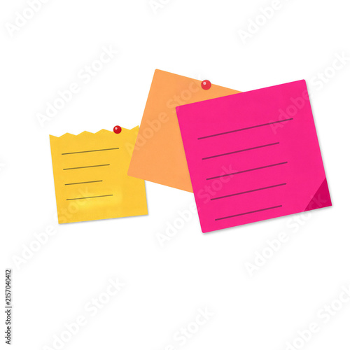 Colorful sticky notes arranged on a flat surface