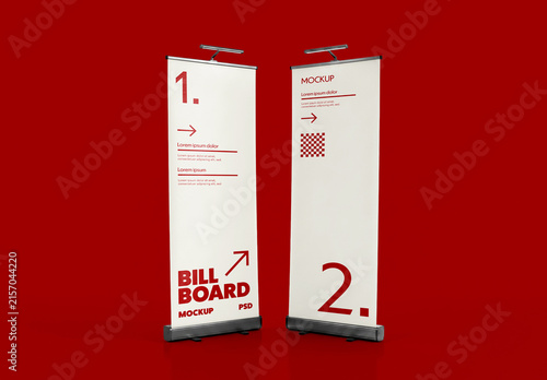 Two Roll Up Banner Mockup