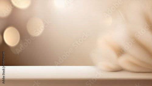 soft blurred beige product display background