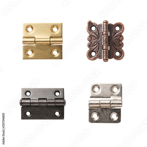 Canvas Print Assorted metal door and box hinges hardware set