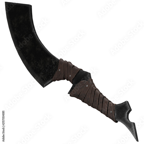 Canvastavla Dark Bladed Fantasy Cleaver Dagger