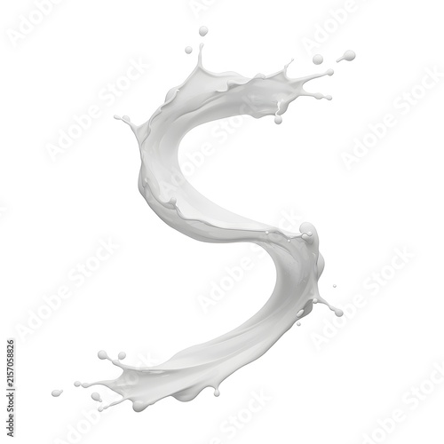 milk splash isolated on white background
