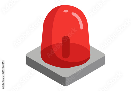 Red alarm light, emergency siren, warning signal, or beacon, symbolizing danger, alert, security, and urgent attention