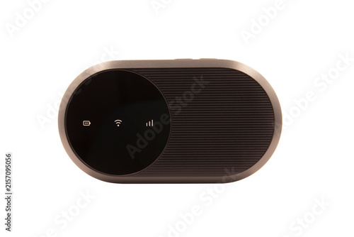 Black Portable MIFI device isolated on white background