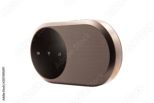 Black Portable MIFI device isolated on white background