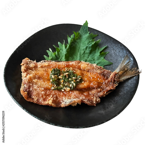 Obraz na płótnie イワシの青じそ風味 給食メニュー切り抜き 鰯 和食お惣菜食材素材