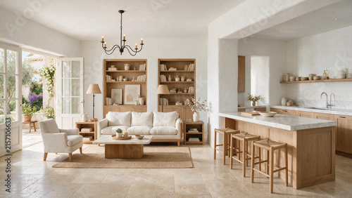 Modern Mediterranean Villa Kitchen Interior