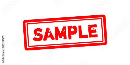 Fotografía Sample Grunge Rubber Stamp Badge Vector with Distressed Texture for Product Mock