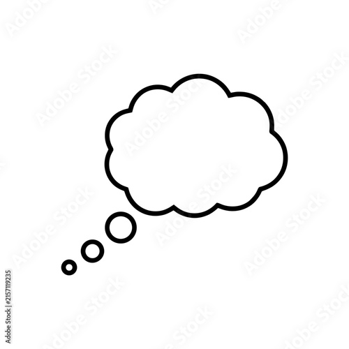 Thought Bubble Outline Icon for Ideas and Thinking