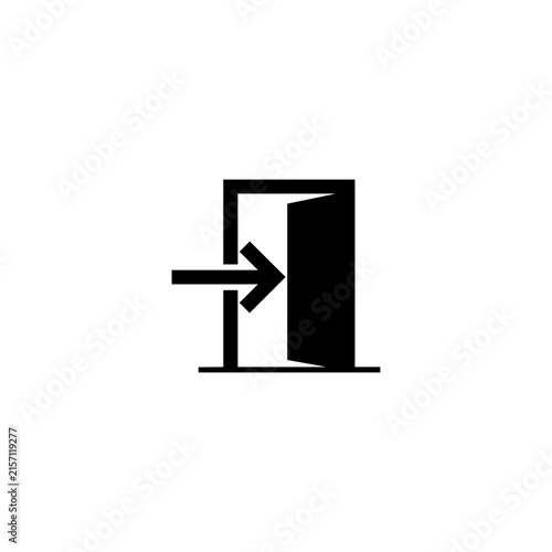 Entrance Arrow and Open Door Direction Sign Icon