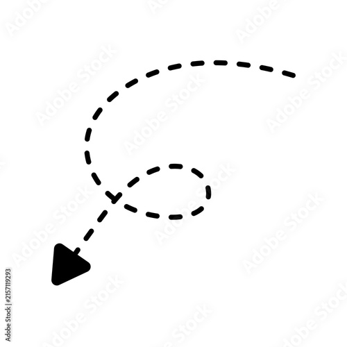 Dotted Curved Arrow Vectors