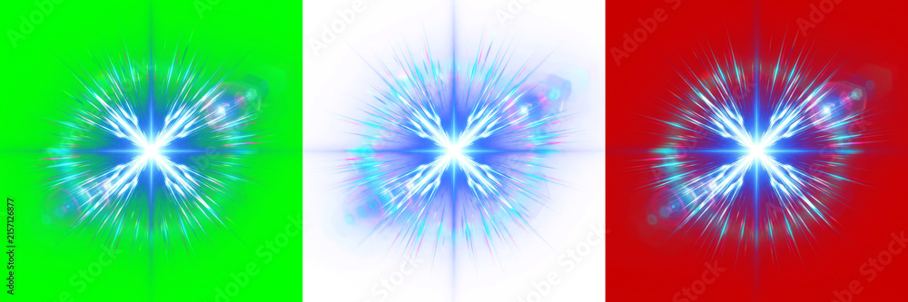 Obraz premium Vibrant symmetrical light burst texture with high-contrast rays and gradient hues ideal for backgrounds, overlays, digital art, branding, and creative design projects enhancing visual impact.