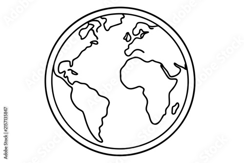 Black and white world map illustration