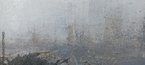 Картината върху платно Aged Concrete Wall Texture with dark weathering, stains and deteriorated lower s