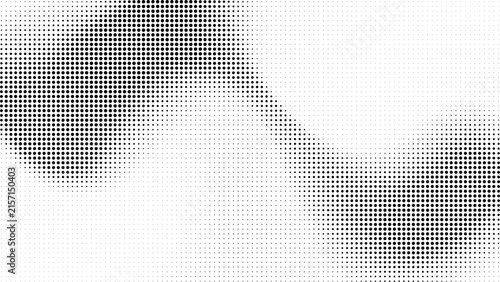 Abstract Dotted Halftone Background, Smooth Dot Dispersion Gradient with Retro Print Effect