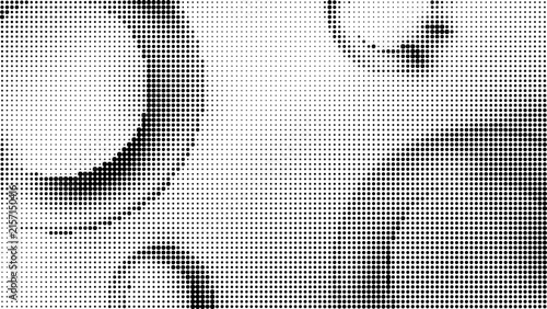 Black and White Halftone Dots Gradient Overlay Background, Comic Style Fade Effect Texture