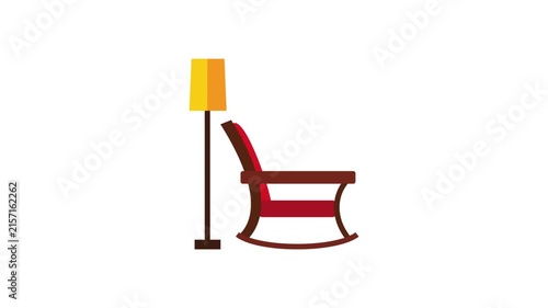 Lamp with Swinging Chair Icon Animation