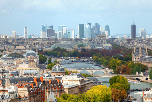 Paris skyline view from the Eiffel Tower