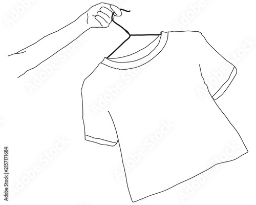 Foto T-shirt png line art, transparent background