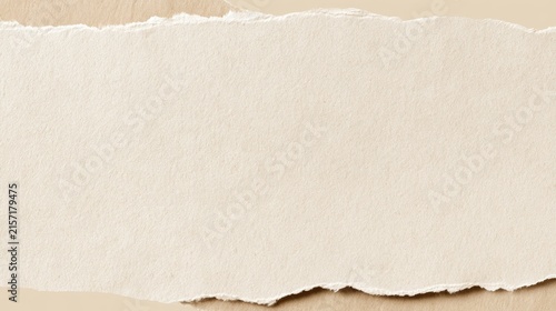 Layered torn paper cream background with soft texture for minimalist invitation, card, poster and craft design layout