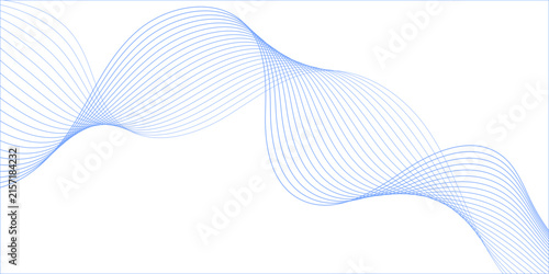 Light blue abstract wave pattern with flowing parallel lines on a white background