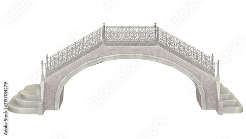 Canvas Print 3d rendering bridge venetian