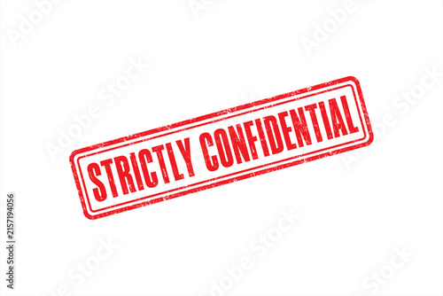 Strictly confidential red rubber stamp seal isolated vector