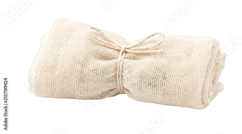 Quadro su tela Rolled up natural fabric bag tied with twine, ready for use