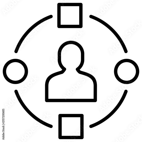 Adaptability outline Icon Illustration Vector