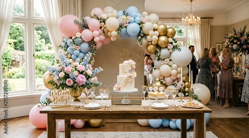 Baby shower decorations.