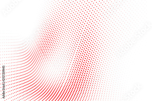Red halftone wave background with smooth dotted curves and clean modern abstract digital design