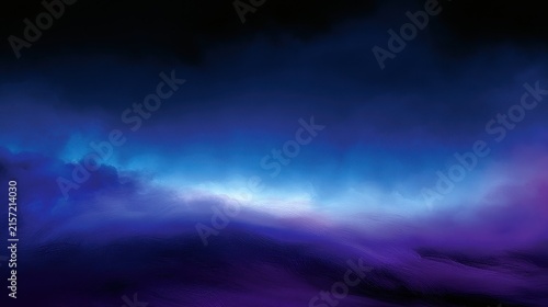 Blue Purple Glowing Fog Wave: Abstract Mist and Color Smoke Backdrop