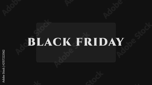 4k black friday sale event motion title animation for retail marketing and e-commerce promotion