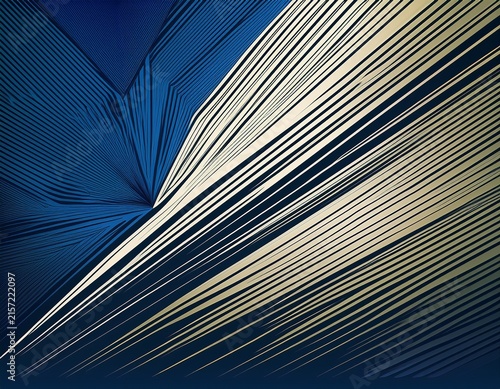 lines dynamically descend and diverge a break or crack geometric pattern symmetry multiple stripes of varying thickness for a brochure poster cover card presentation or banner