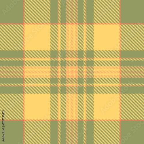 фотографія Traditional tartan plaid design with a classic woven appearance and lime and amber tones
