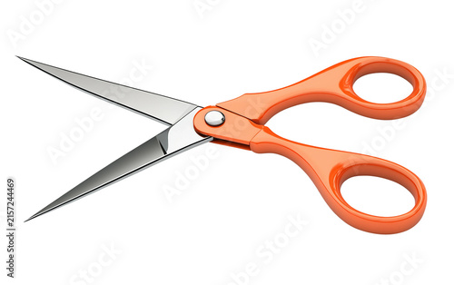Realistic safety scissors for children designed for cutting paper school projects artwork and creative activities while supporting practical classroom learning Isolated on transparent background PNG