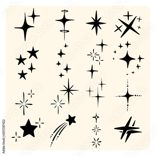 Sparkle and Shining Stars Collection Line Art