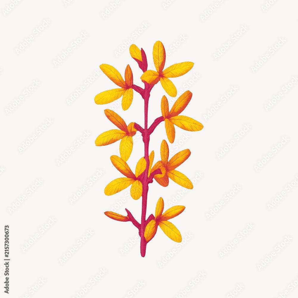 Fototapeta premium Vibrant autumn leaves illustration