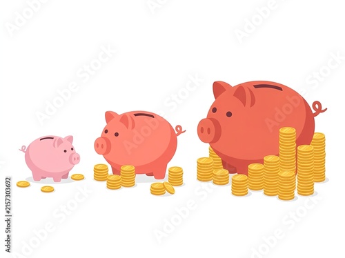 Savings Jar and Coins Financial Growth Concept