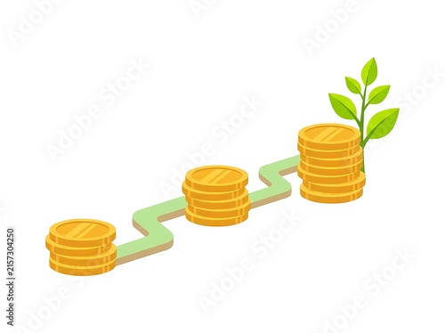 Savings Jar and Coins Financial Growth Concept