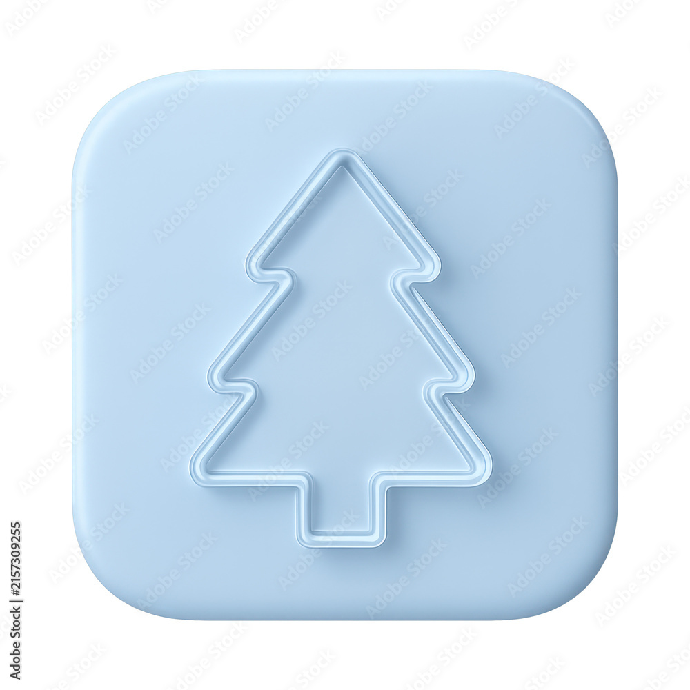 Fototapeta premium PNG Minimalist blue tree icon