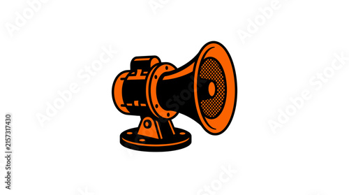 фотографія Vintage Siren Horn Isolated