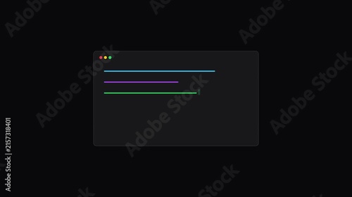 Minimalist ui loading bar animation with progress indicator for software interface and digital dashboard 4k