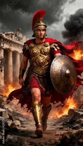 soldado romano, guerrero romano, centurión, legionario, antigua Roma, Imperio Romano, guerrero, soldado, armadura romana, armadura, casco romano, escudo, espada, capa roja, penacho rojo, batalla, comb