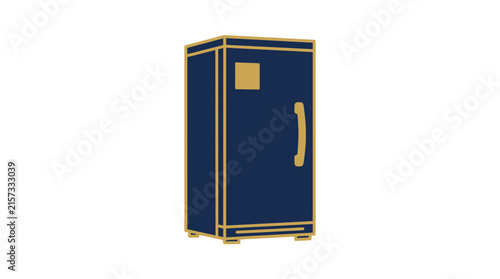 Retro Fridge Isolated Transparent Background Modern Kitchen Appliance