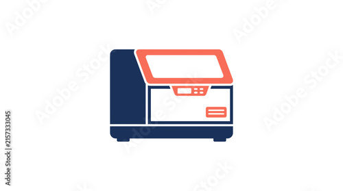 Modern 3D Printer Isolated on Transparent Background