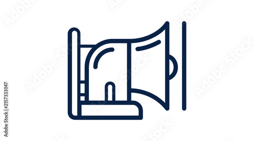 Megaphone Icon Isolated on Transparent Background, Announcement Symbol